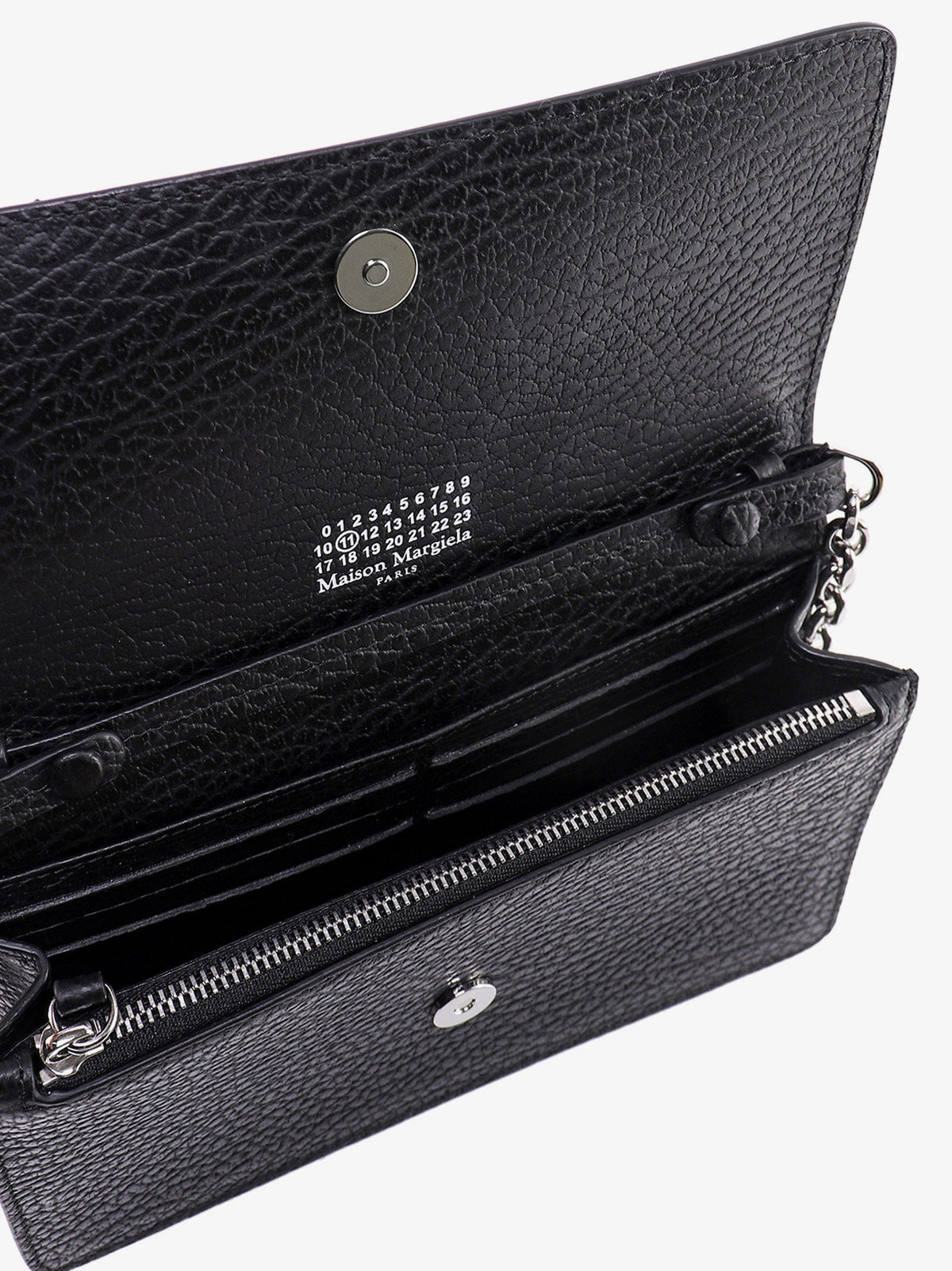 Maison Margiela Women's Four Stitches Wallet on Chain Black, view 4