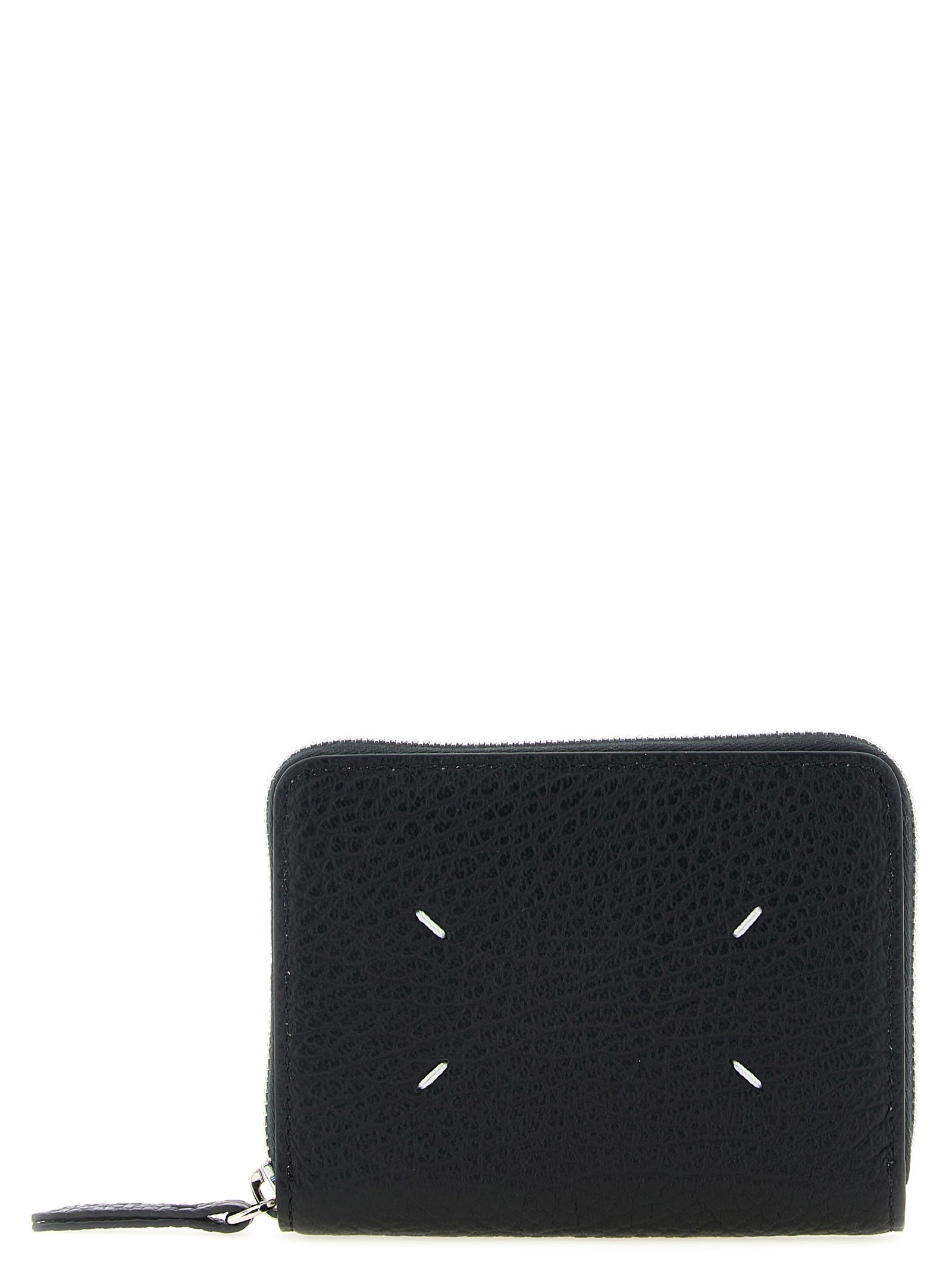Maison Margiela Women's Four Stitches Small Leather Wallet Black