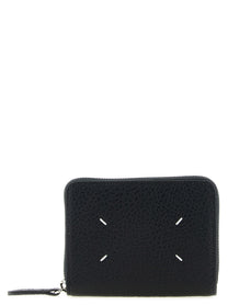 Maison Margiela Women's Four Stitches Small Leather Wallet Black