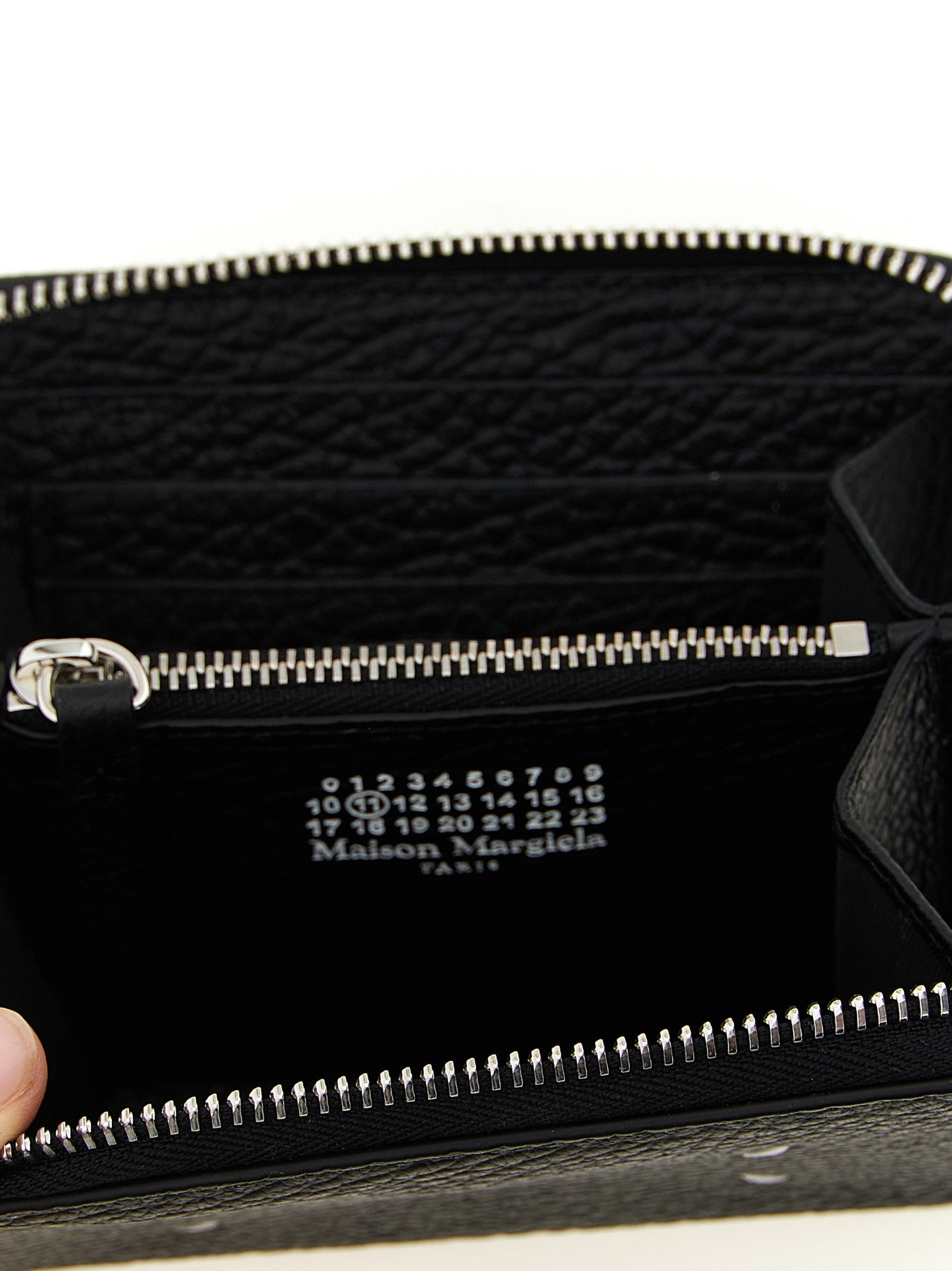 Maison Margiela Women's Four Stitches Small Leather Wallet Black