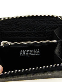 Maison Margiela Women's Four Stitches Small Leather Wallet Black