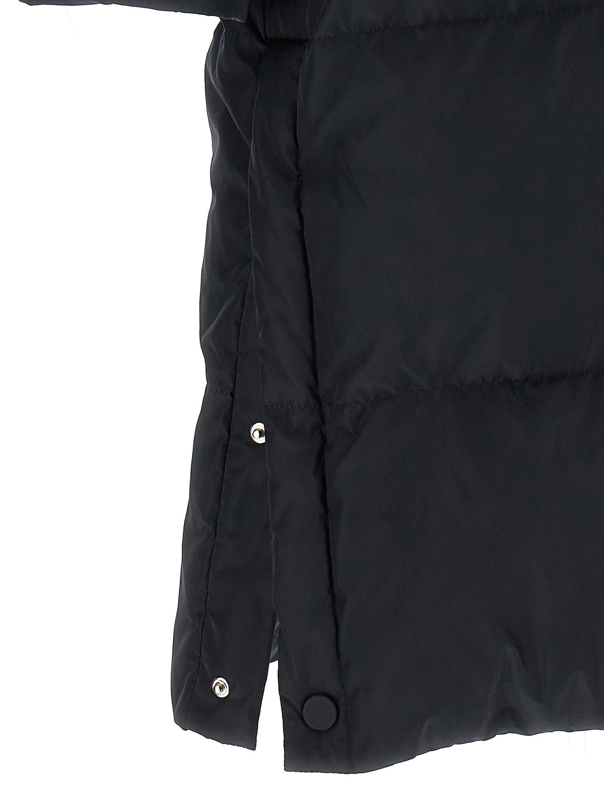 Yves Salomon Army Fox Fur Finishing Down Jacket Black, view 4