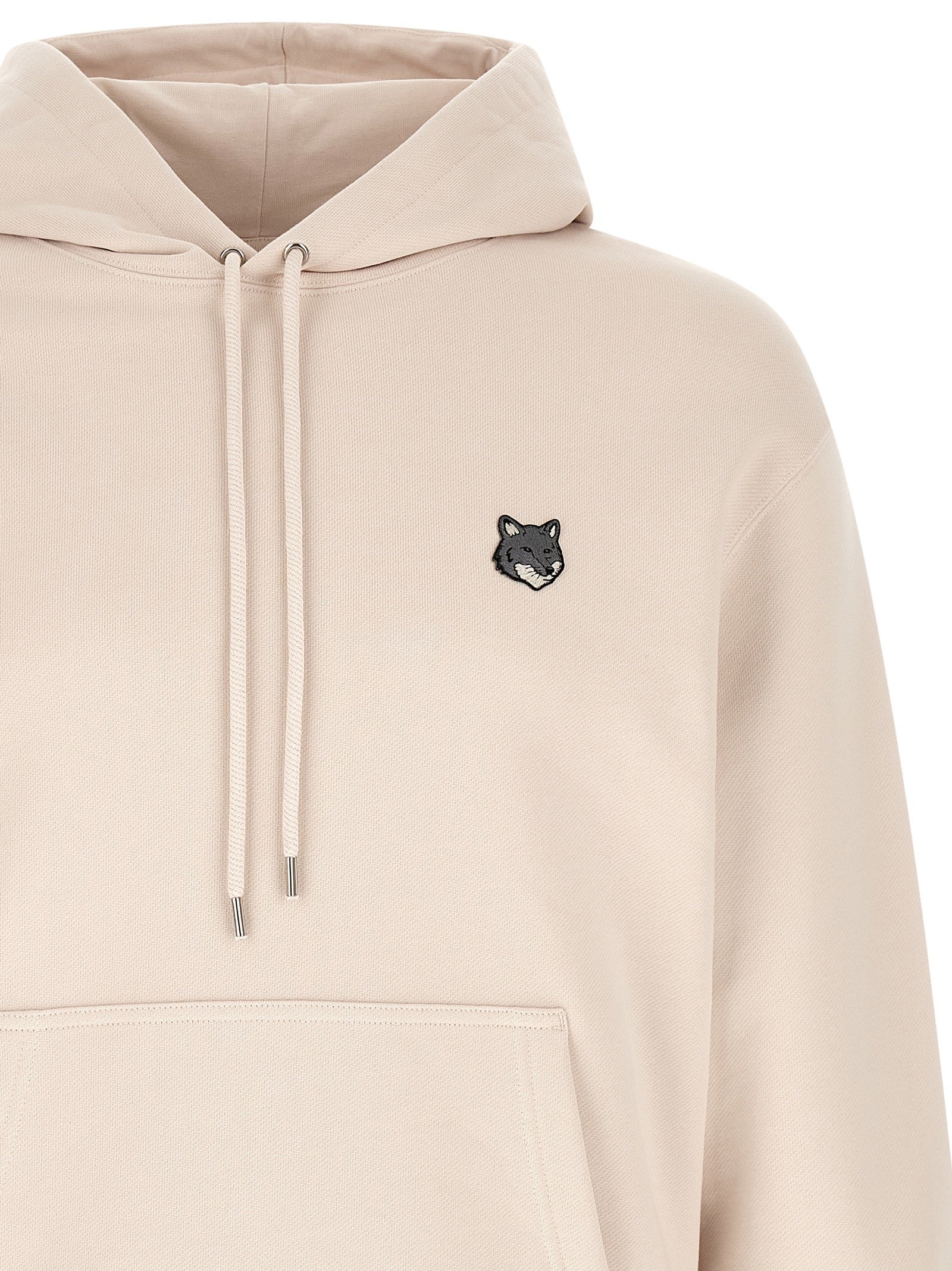 Maison Kitsuné Fox Head Hoodie Beige