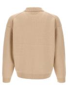Maison Kitsuné Fox Head Intarsia Sweater Beige