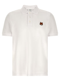 Maison Kitsuné Fox Head Polo Shirt White