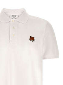 Maison Kitsuné Fox Head Polo Shirt White