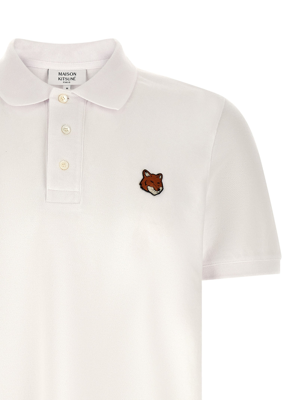 Maison Kitsuné Fox Head Polo Shirt White, view 3