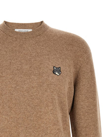 Maison Kitsuné Fox Head Sweater Beige