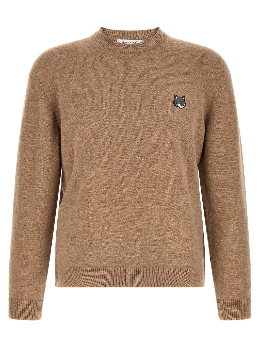 Maison Kitsuné Fox Head Sweater Beige