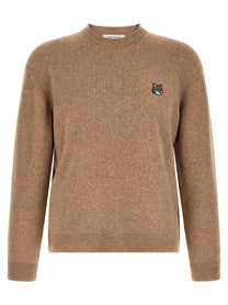 Maison Kitsuné Fox Head Sweater Beige