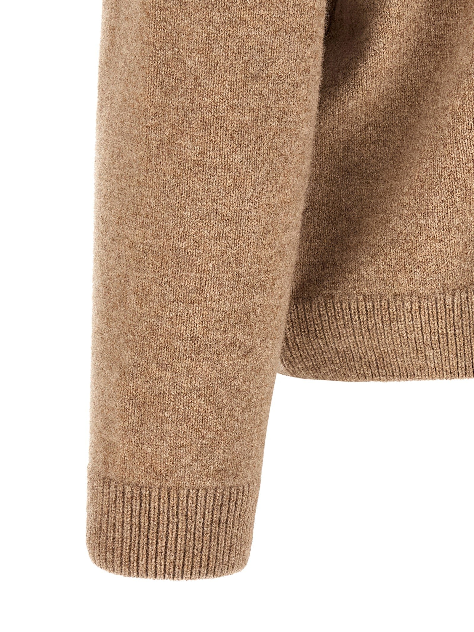 Maison Kitsuné Fox Head Sweater Beige