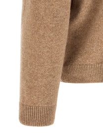 Maison Kitsuné Fox Head Sweater Beige