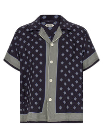 BODE Foyer Diamond Shirt Blue