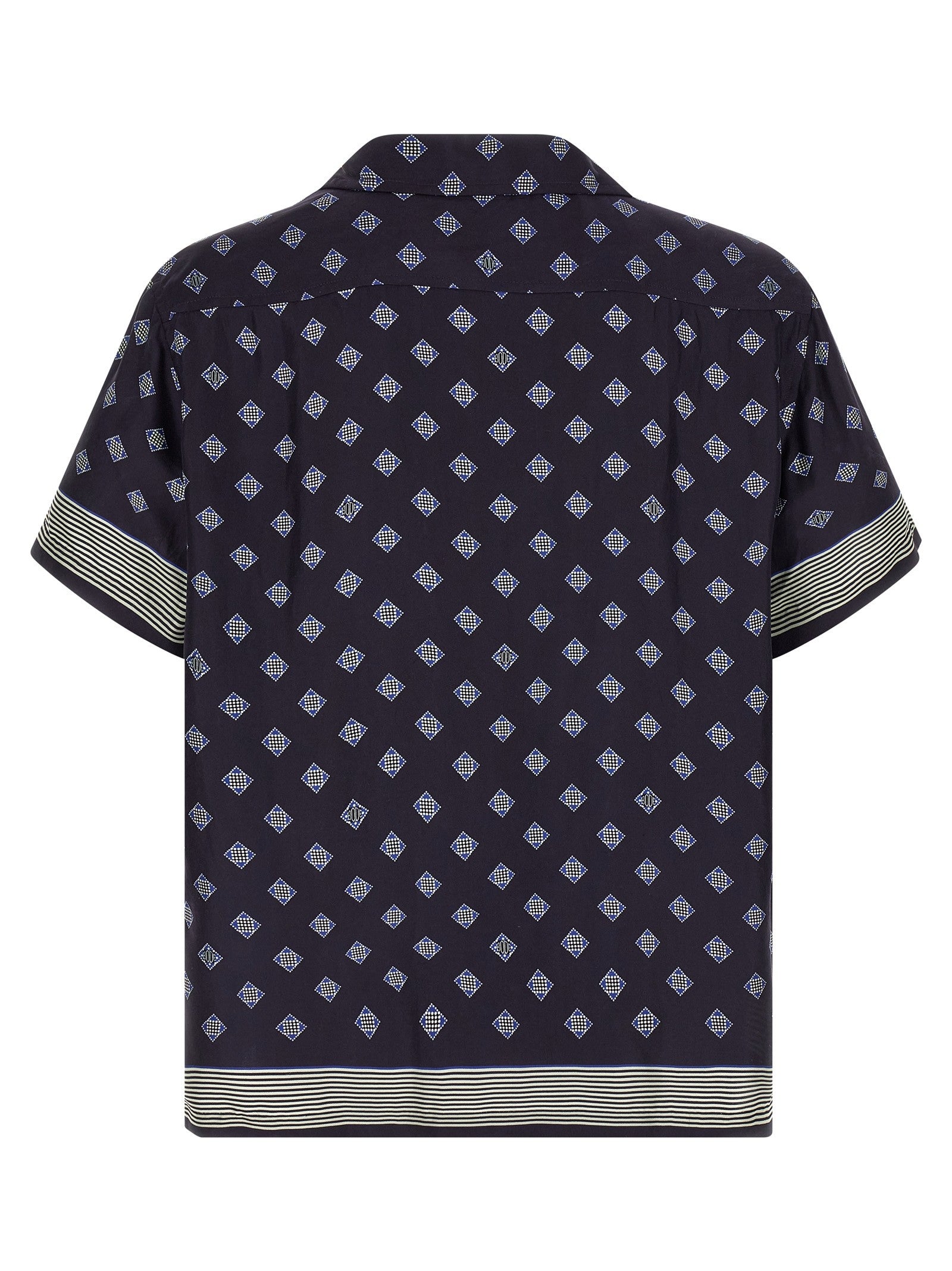 BODE Foyer Diamond Shirt Blue