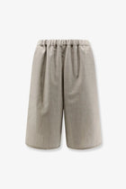 The Frankie Shop Women's Nelis Mélange Virgin Wool Bermuda Shorts Beige