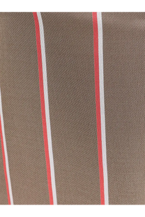 Brown viscose and silk blend trousers with vertical red and white stripes from the frankie shop women’s collection