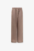 The Frankie Shop Women's Viscose and Silk Blend Trousers Brown