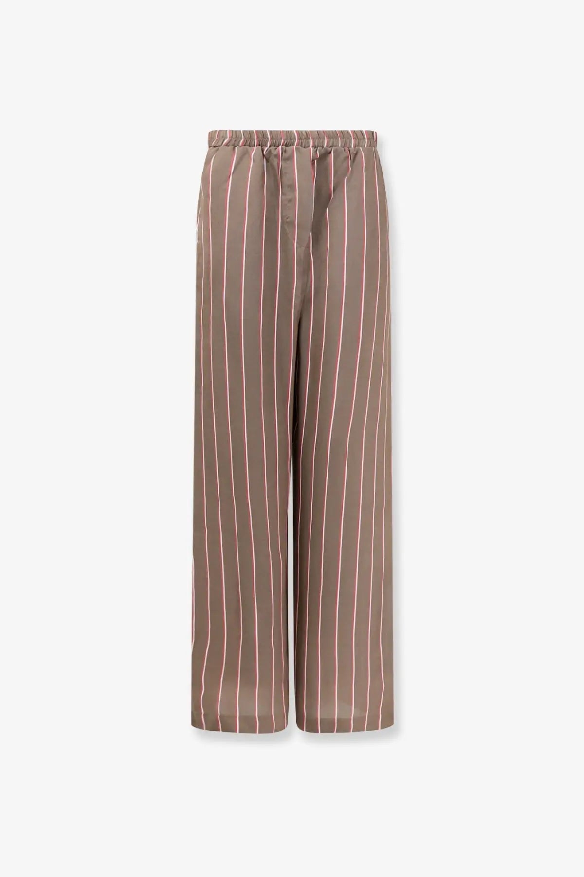 The Frankie Shop Women's Viscose and Silk Blend Trousers Brown