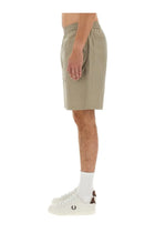 Fred Perry Men's Cotton Bermuda Shorts Beige, view 4