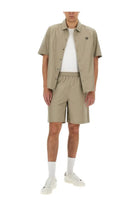 Fred Perry Men's Cotton Bermuda Shorts Beige, view 2