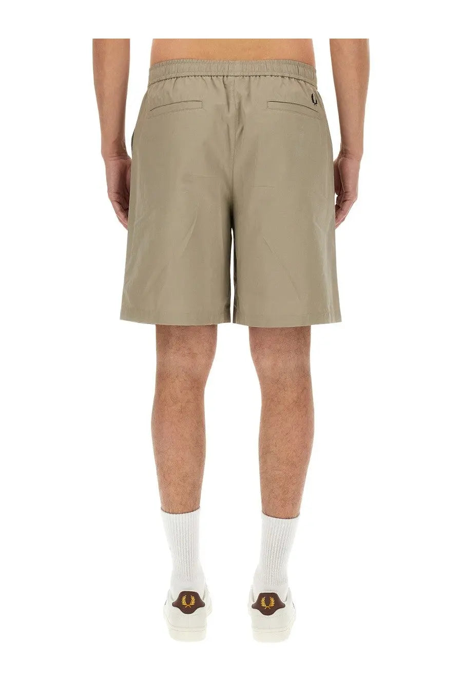 Fred Perry Men's Cotton Bermuda Shorts Beige, view 3