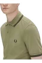Fred Perry Men's Fred Perry M3600 Polo Shirt Green, view 2