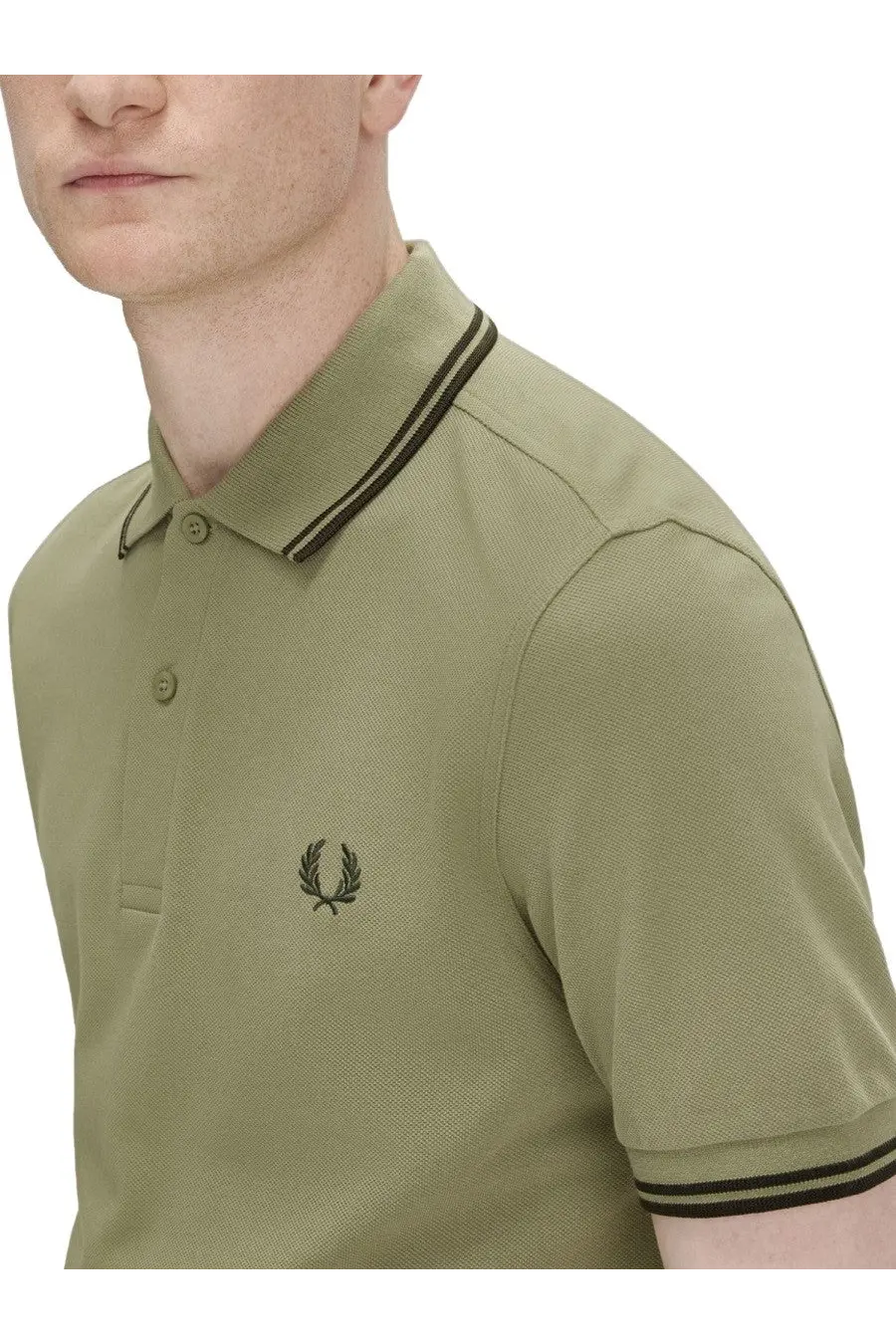 Fred Perry Men's Fred Perry M3600 Polo Shirt Green, view 2