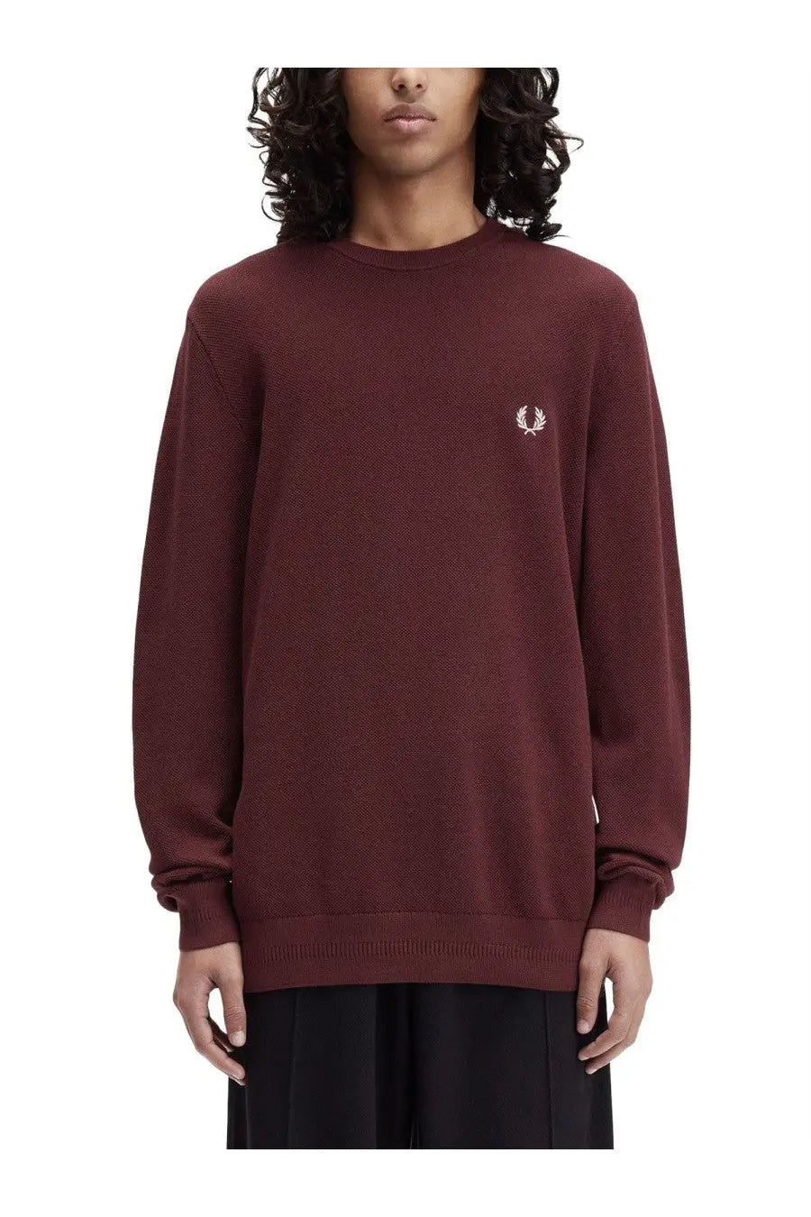 Fred Perry Men's Pique Sweater Red