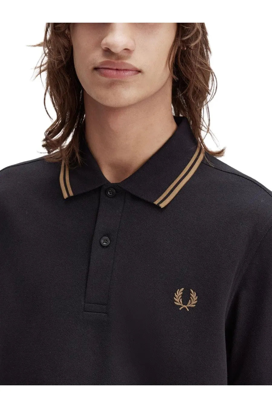 Fred Perry Men's Polo Black, view 4