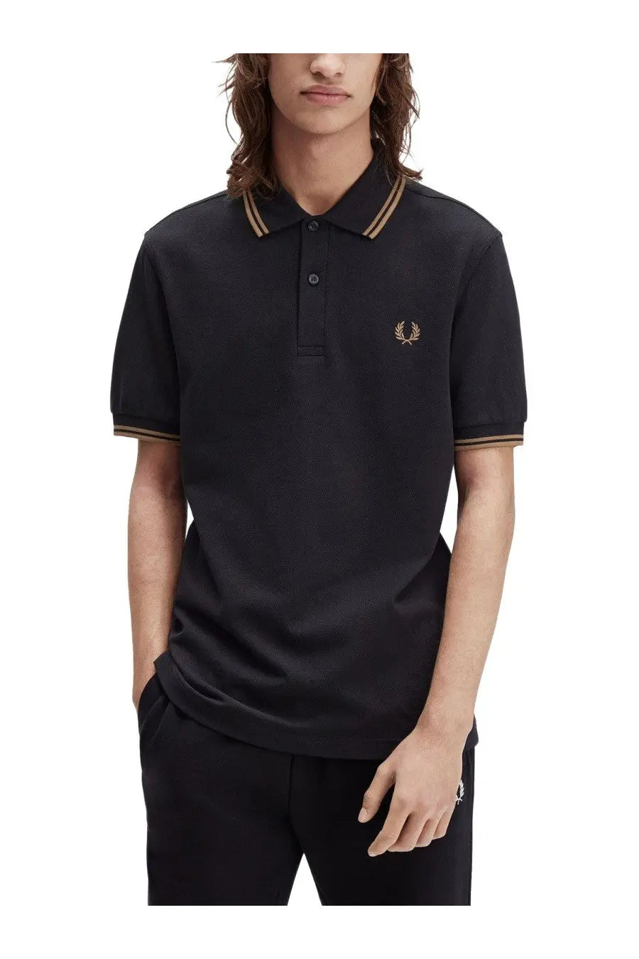 Fred Perry Men's Polo Black, view 2