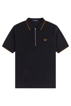Fred Perry Men's Zip Polo Black