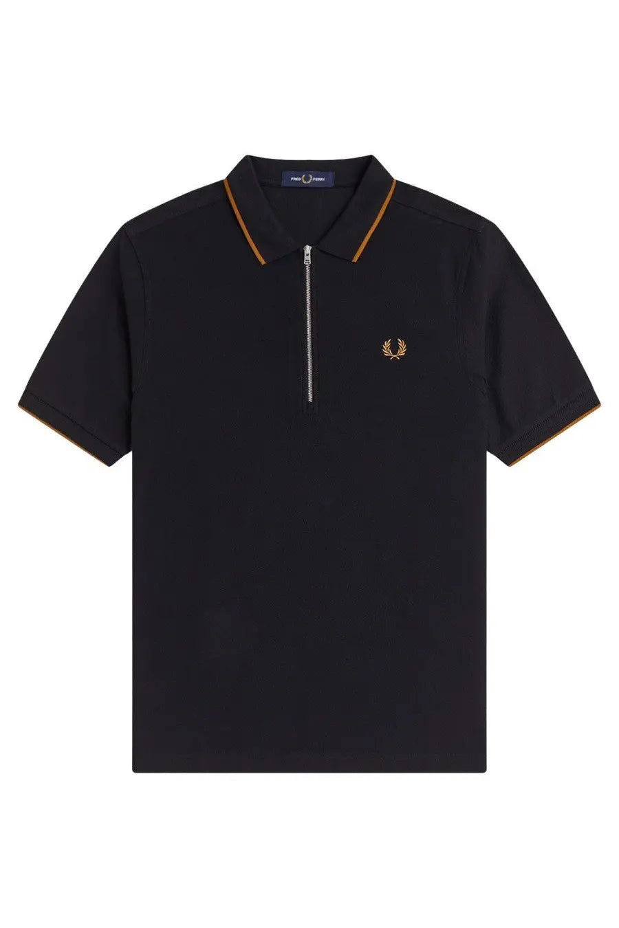 Fred Perry Men's Zip Polo Black