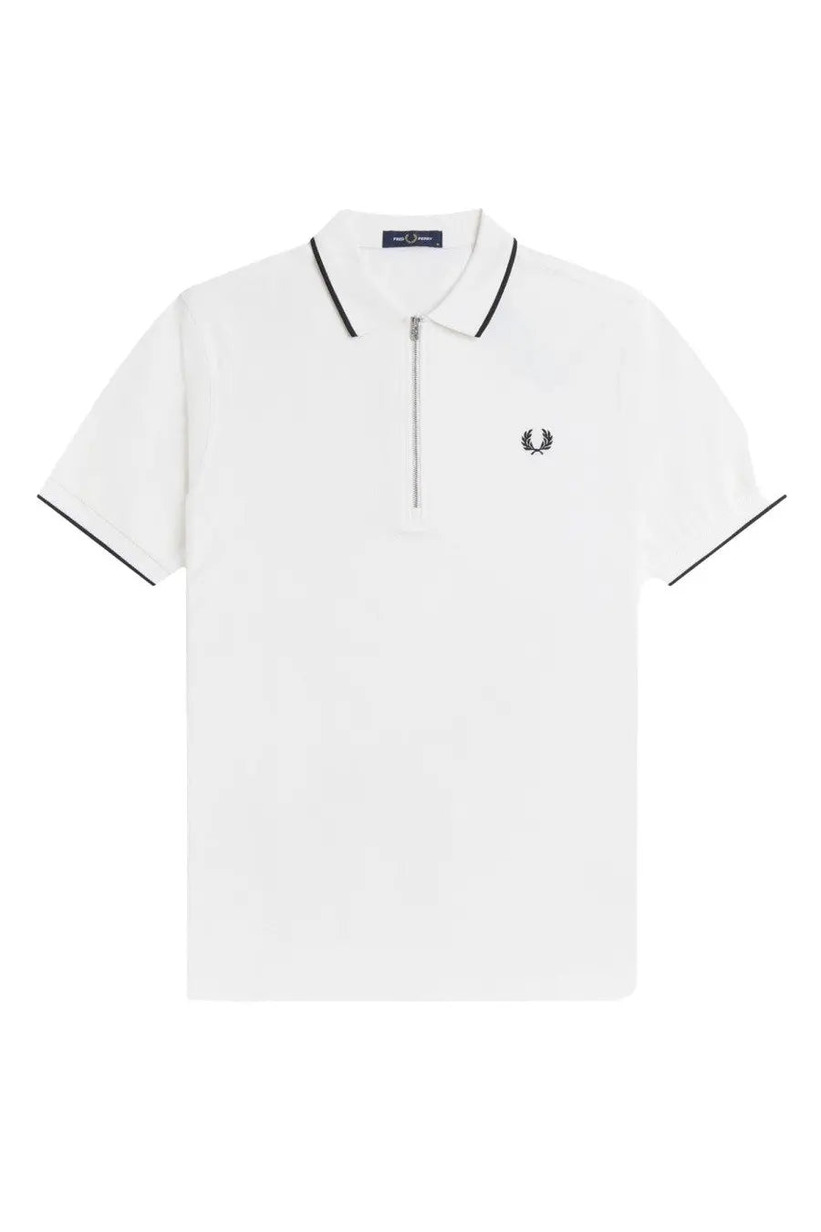 Fred Perry Men's Zip Polo White
