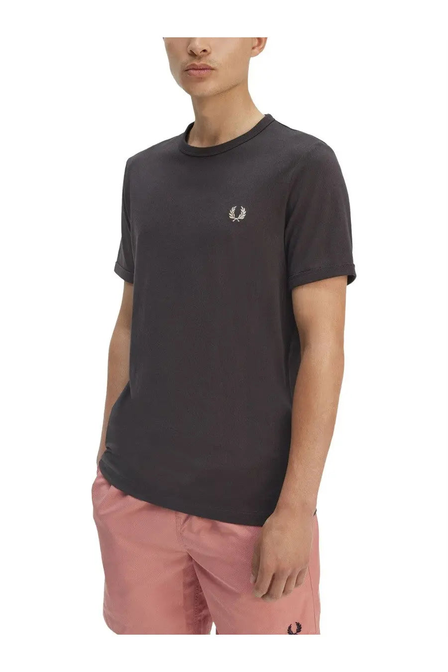 Fred Perry Men's Ringer Shirt Grey, view 3
