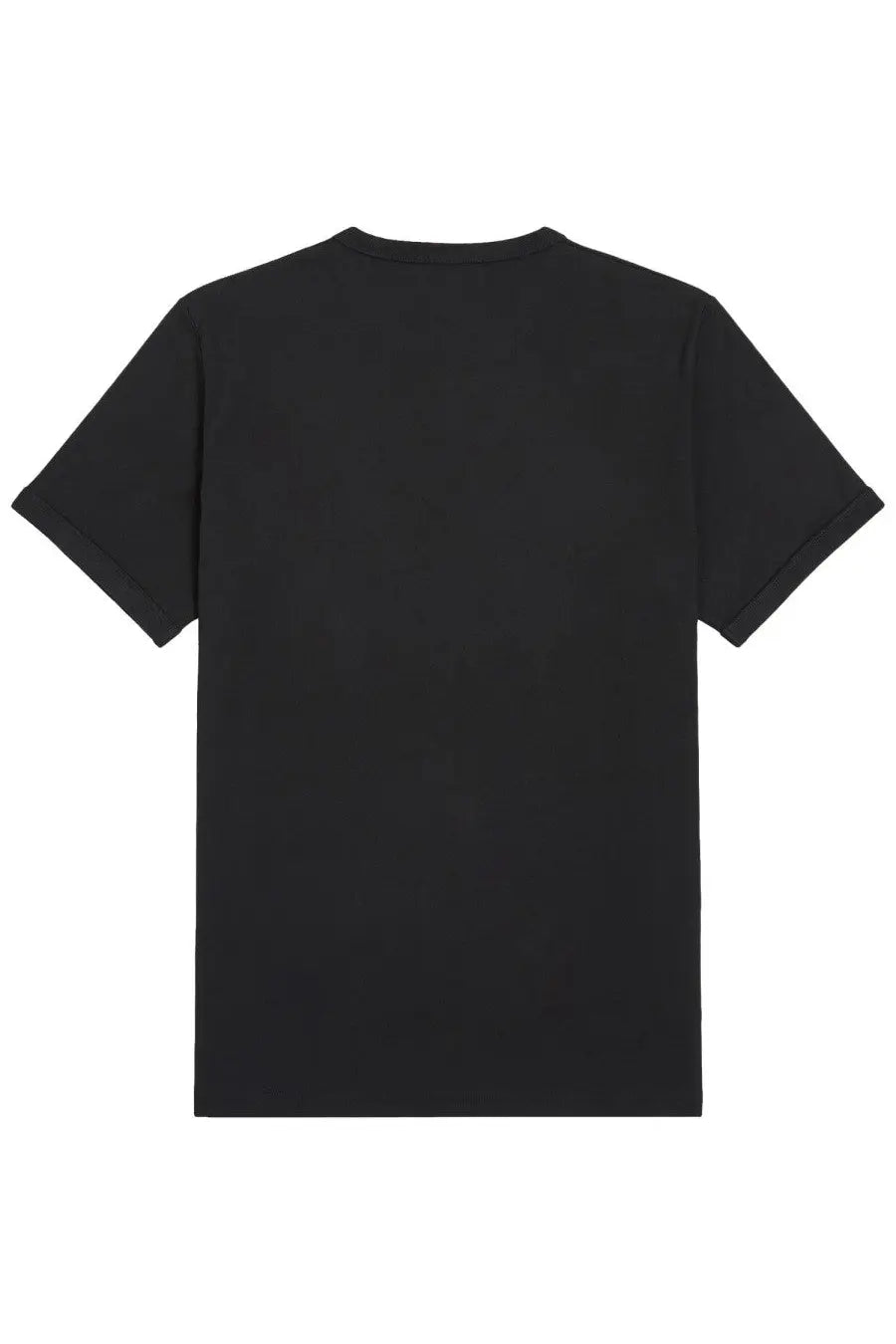Fred Perry men’s black short-sleeved crew neck t-shirt made from comfortable cotton fabric for casual wear