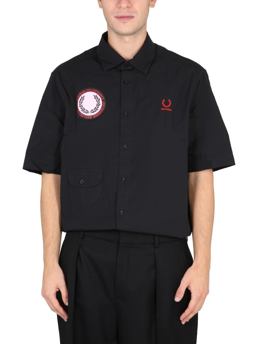 Shirt With Patch-FRED PERRY X RAF SIMONS-FALORS