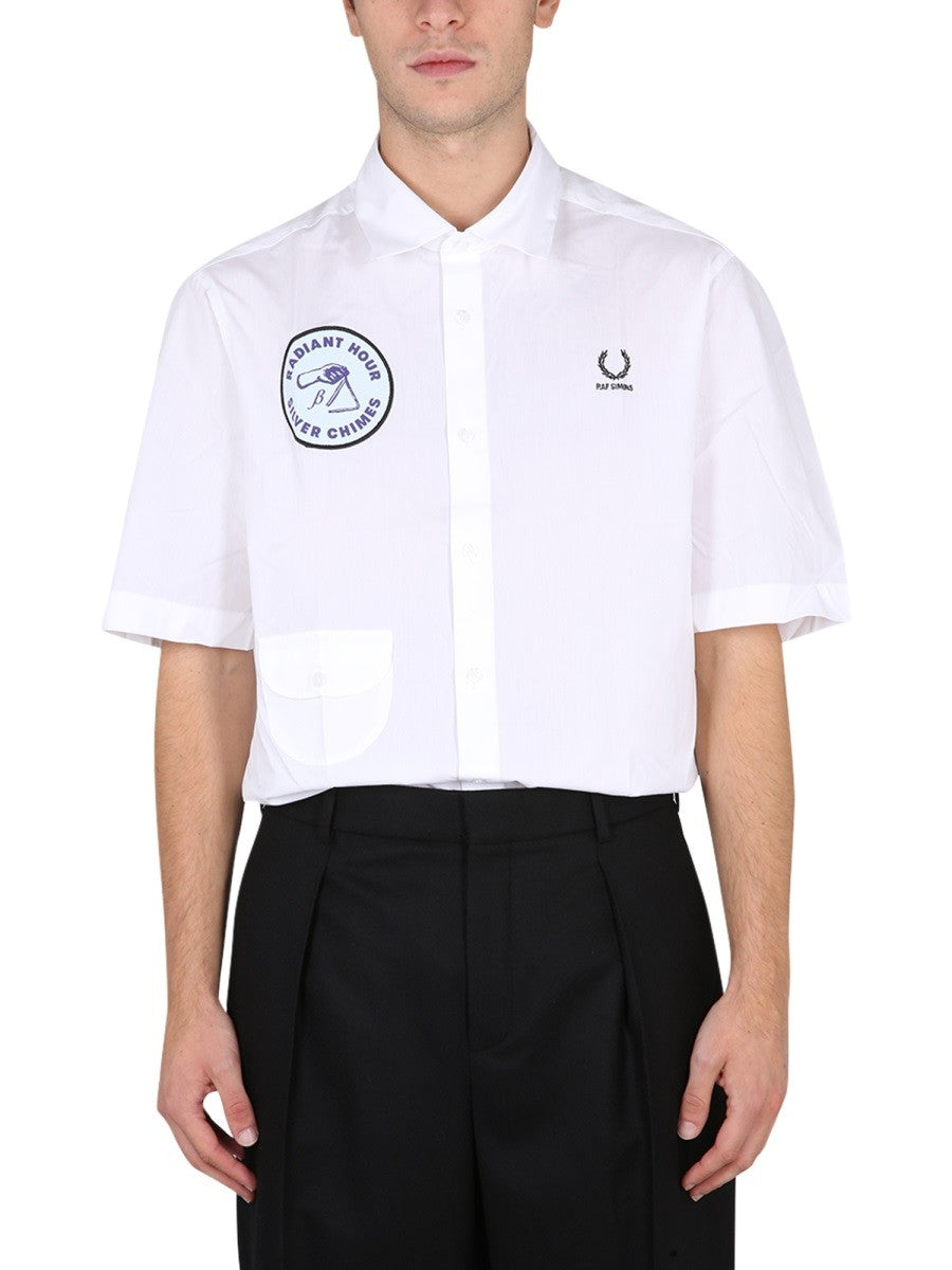 Shirt With Patch-FRED PERRY X RAF SIMONS-FALORS
