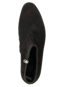 John Lobb Freddi Bristle Hide Ankle Boots Brown