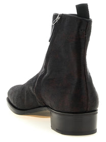 John Lobb Freddi Bristle Hide Ankle Boots Brown