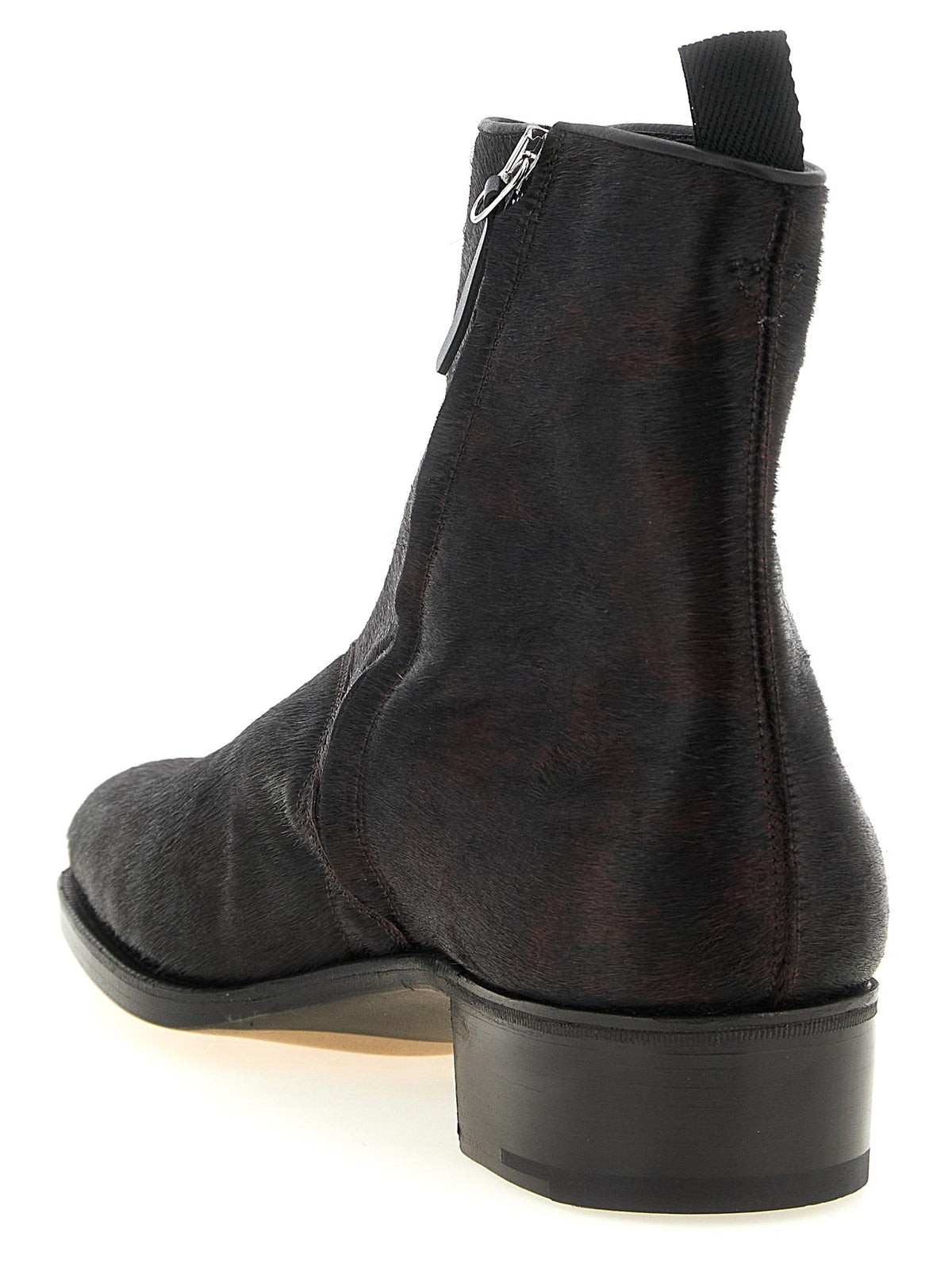 John Lobb Freddi Bristle Hide Ankle Boots Brown, view 3