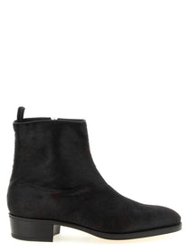 John Lobb Freddi Bristle Hide Ankle Boots Brown