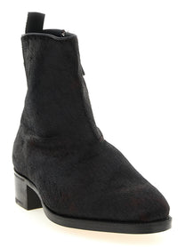 John Lobb Freddi Bristle Hide Ankle Boots Brown