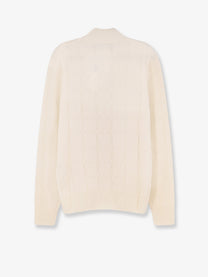 BOSS Men's Fredo Wool and Cashmere Sweater White, view 2
