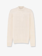 BOSS Men's Fredo Wool and Cashmere Sweater White