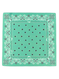 Longchamp French Bandana Print Scarf Green