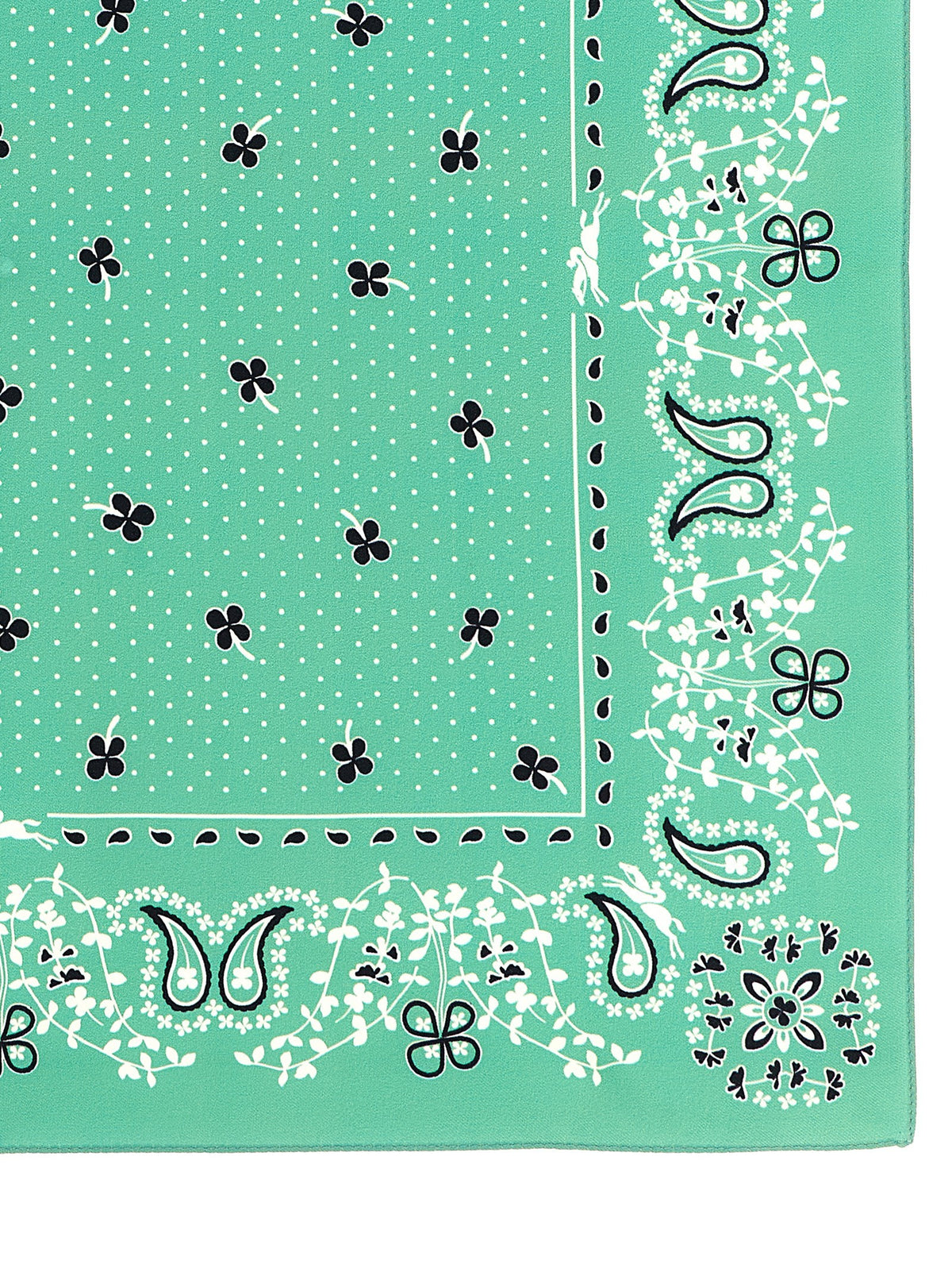 Longchamp French Bandana Print Scarf Green, view 3