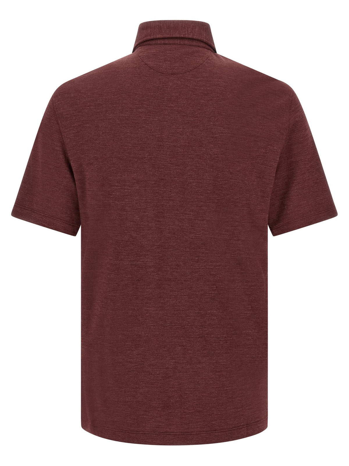 Brunello Cucinelli French Collar Polo Shirt Red
