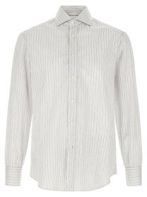 Brunello Cucinelli French Collar Shirt Blue