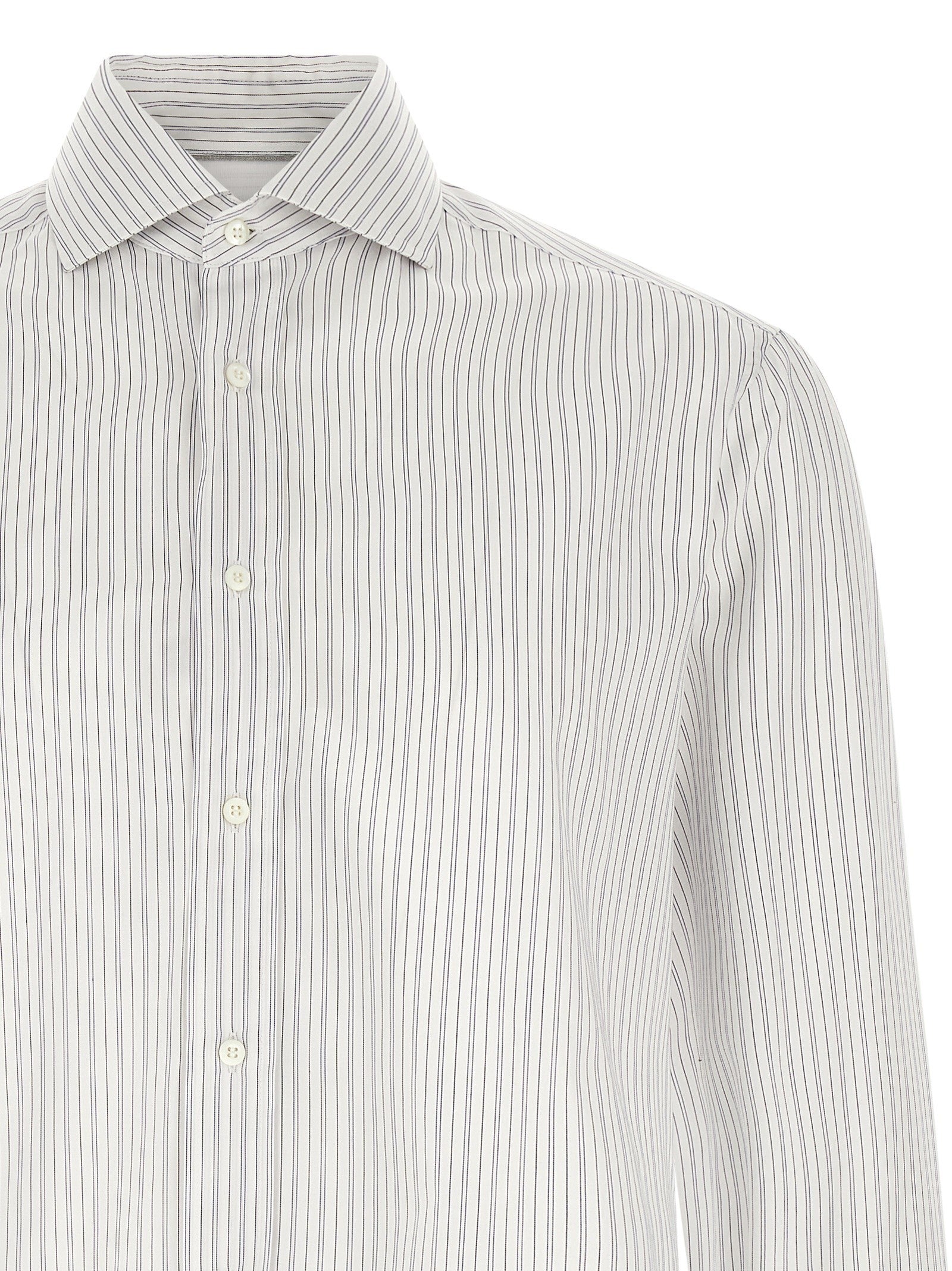 Brunello Cucinelli French Collar Shirt Blue