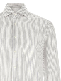 Brunello Cucinelli French Collar Shirt Blue